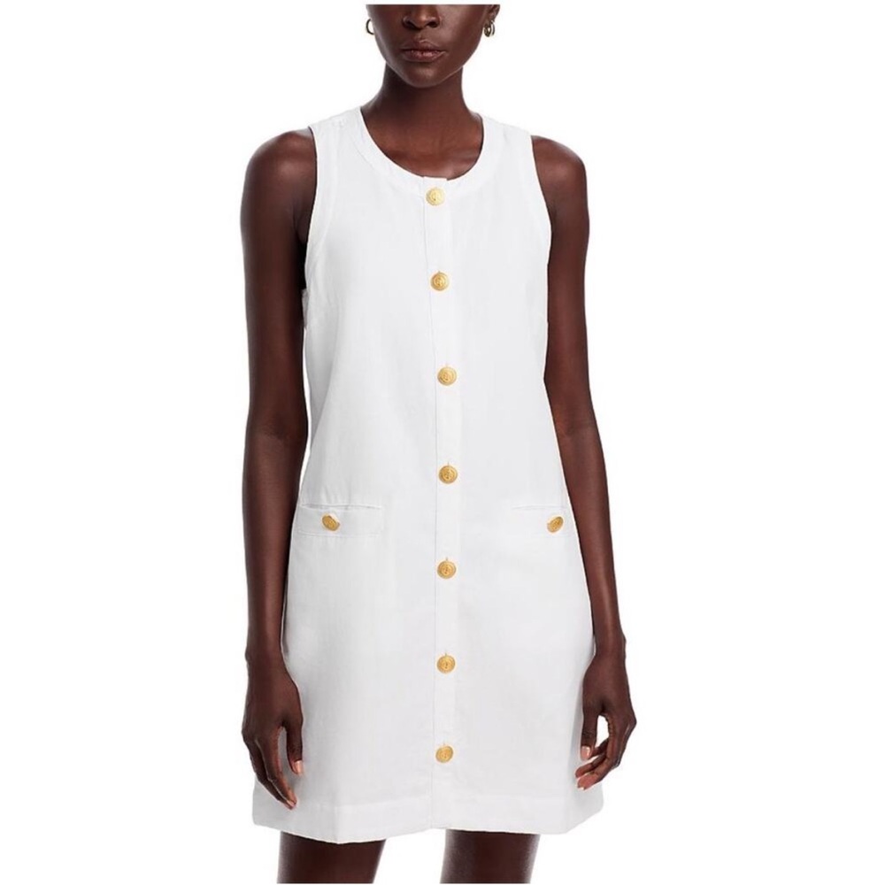 NWT Vineyard Vines Linen Button Front Shift Dress Size XS